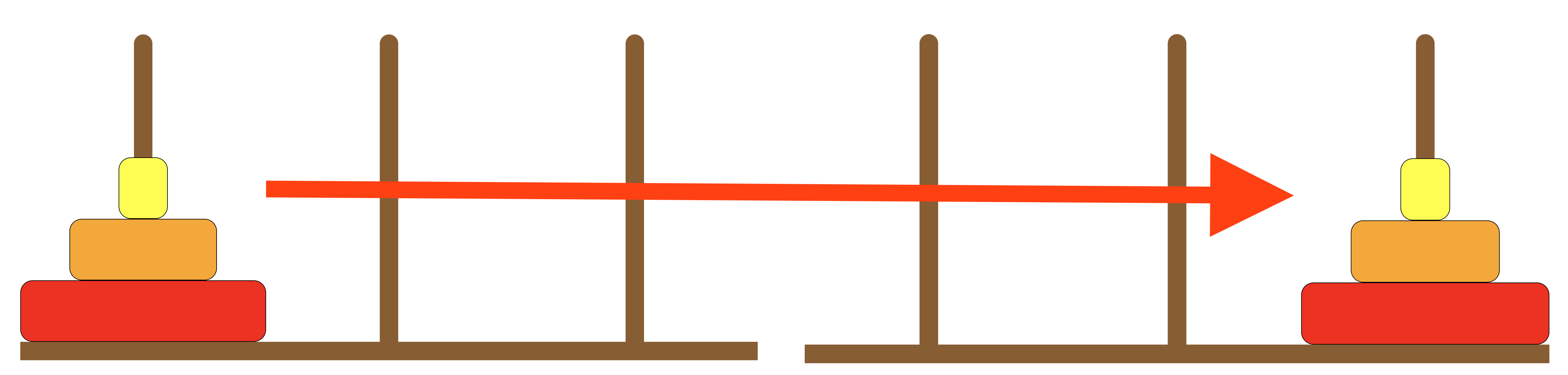 instructions show rings moving from leftmost to rightmost rod